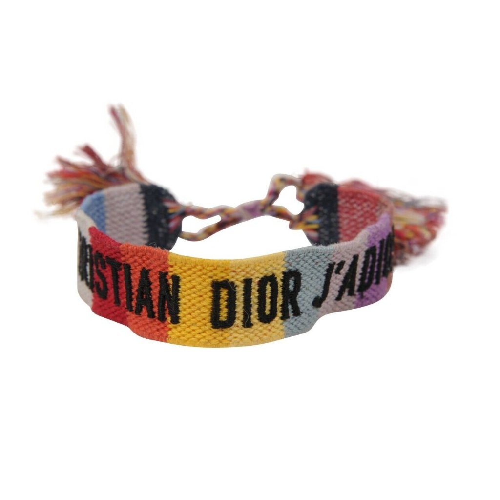 Christian Dior Woven Jadior Friendship Tassel Bracelet Multicolor Rainbow Tassl 235$